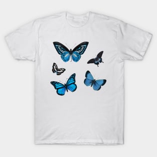 five blue butterflies T-Shirt